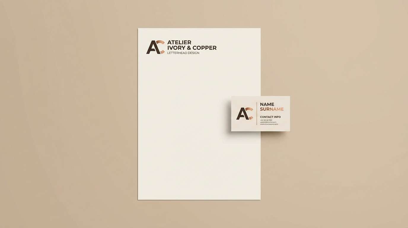 minimal stationery set