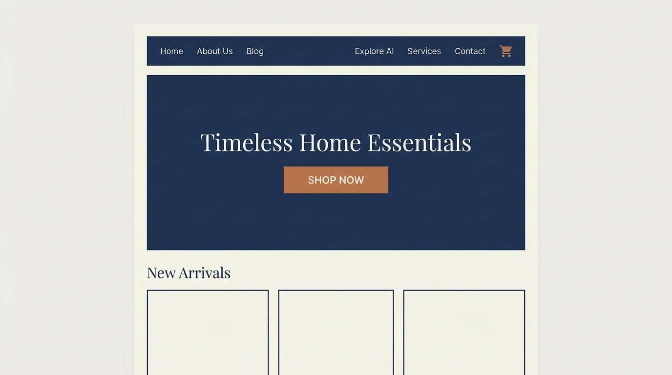 home goods landing page