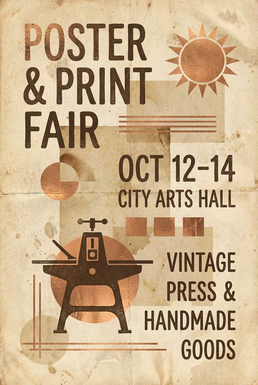 vintage copper poster