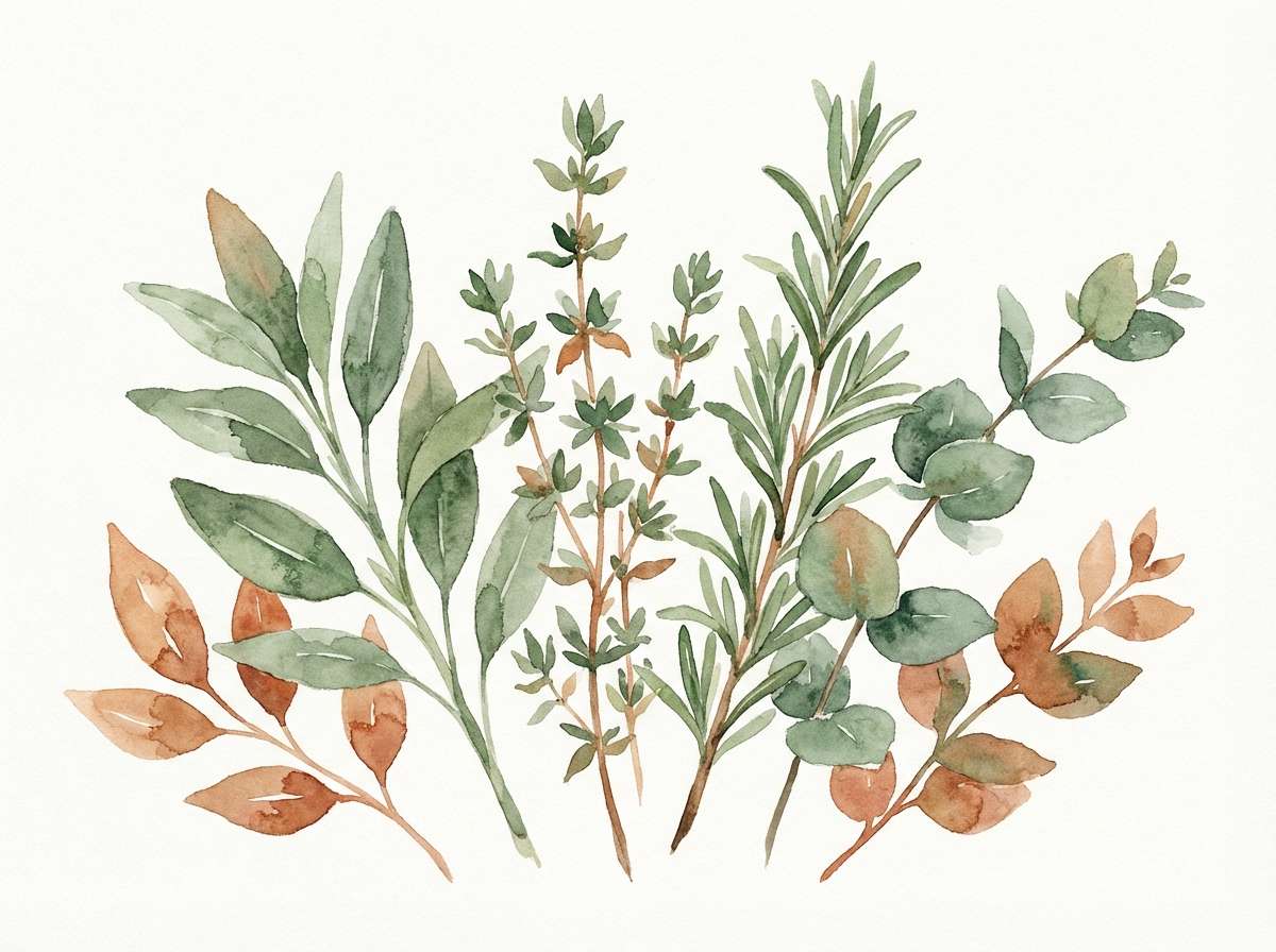sage botanical watercolor