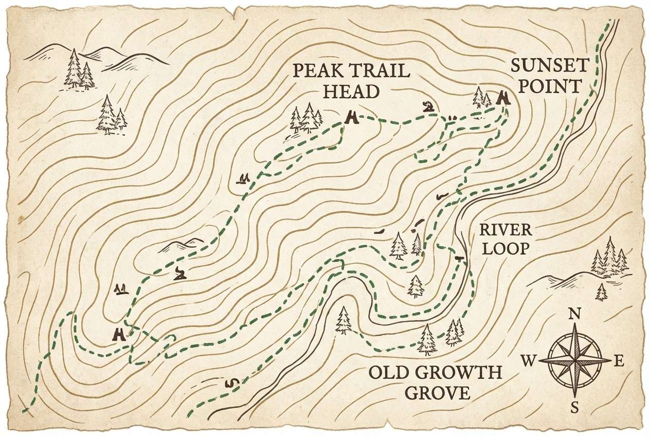 illustrated trail map