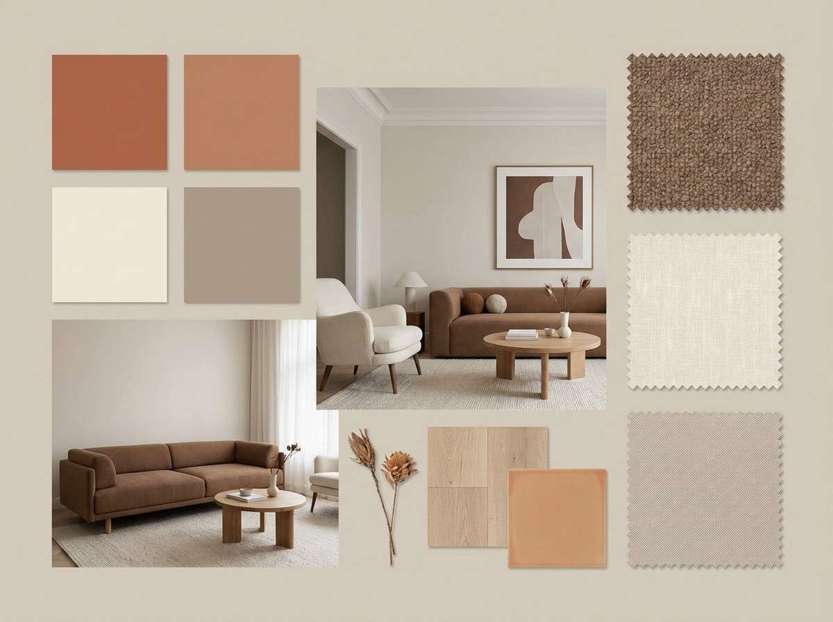neutral interior moodboard