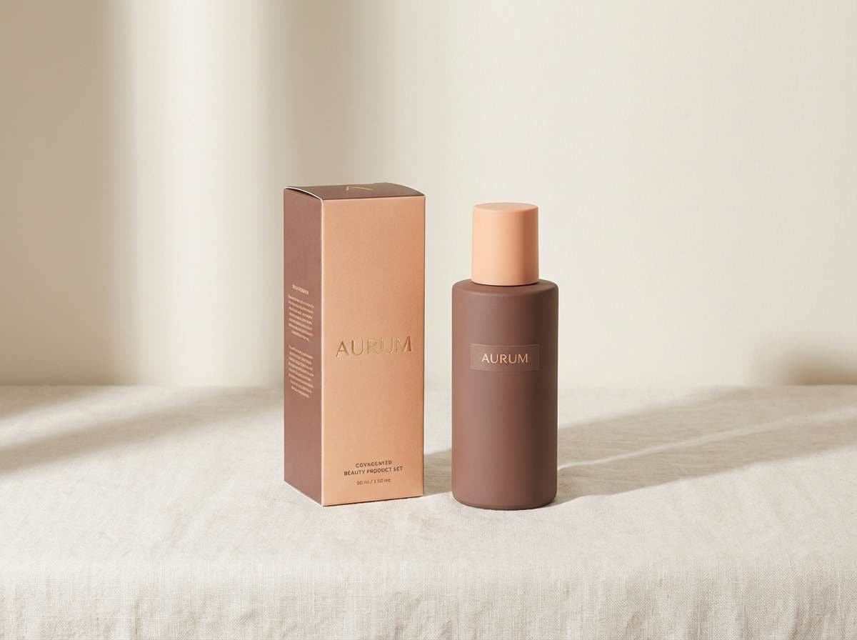 cocoa peach beauty packaging