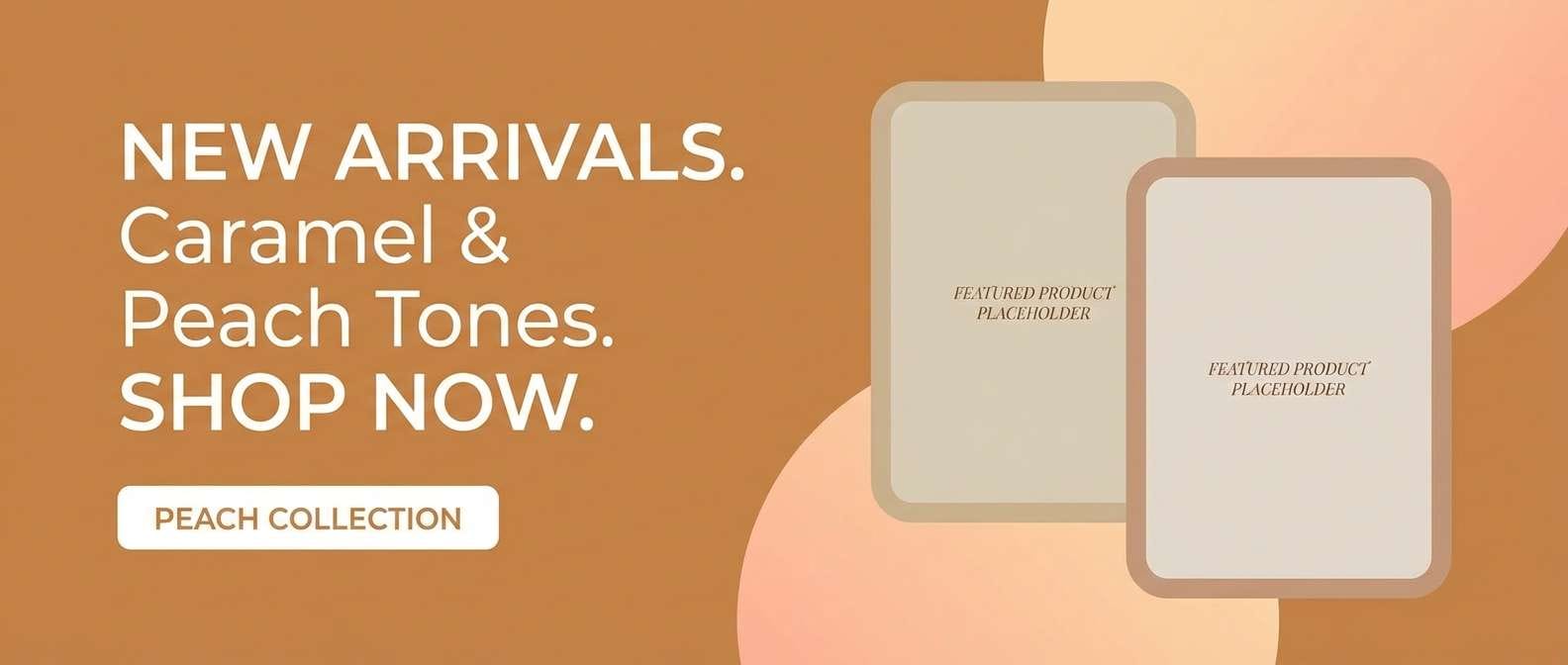 caramel bloom ecommerce banner