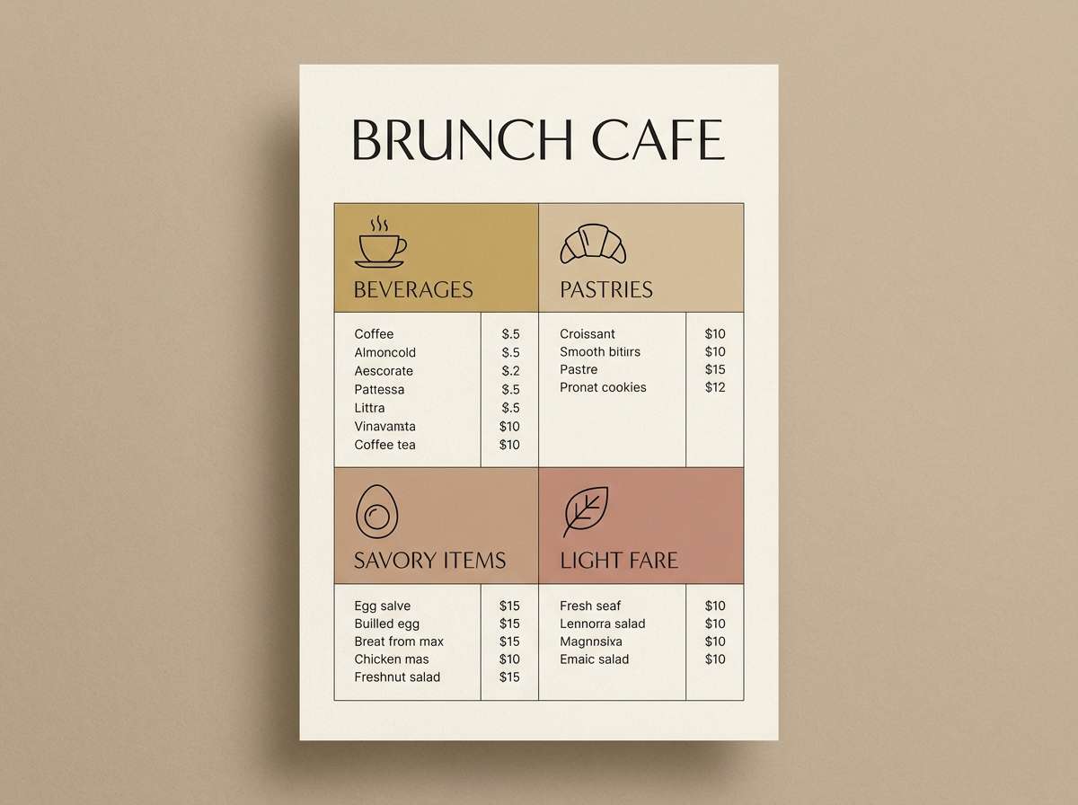 brunch menu graphic design