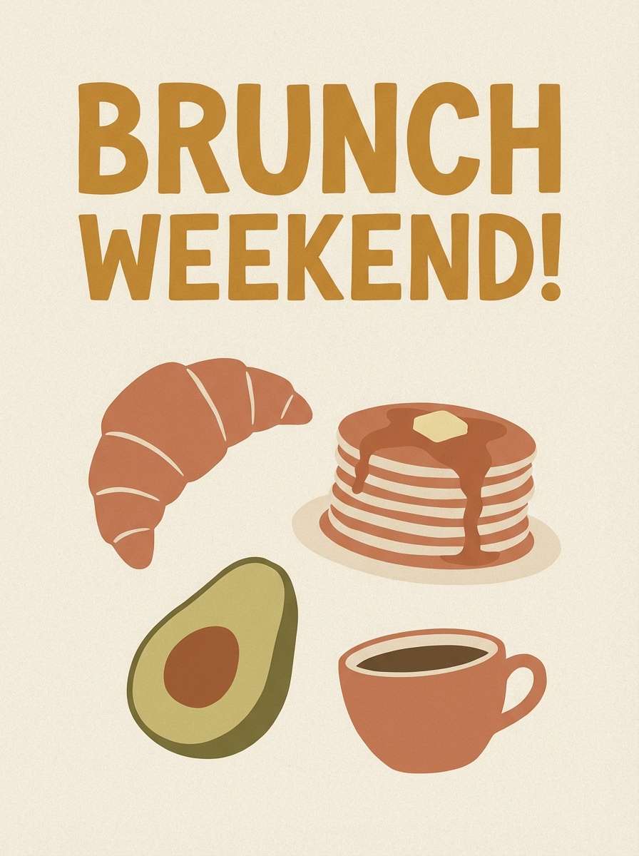 brunch poster warm neutral