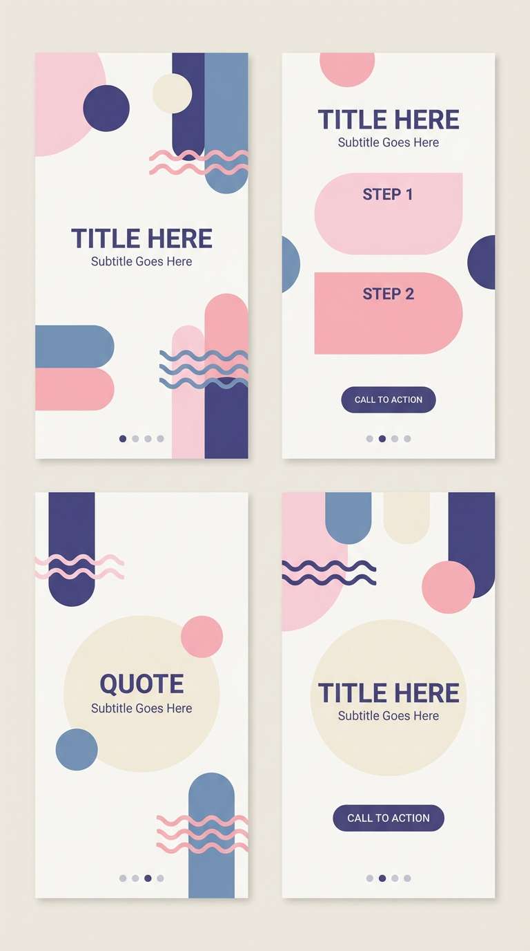 pastel carousel template set