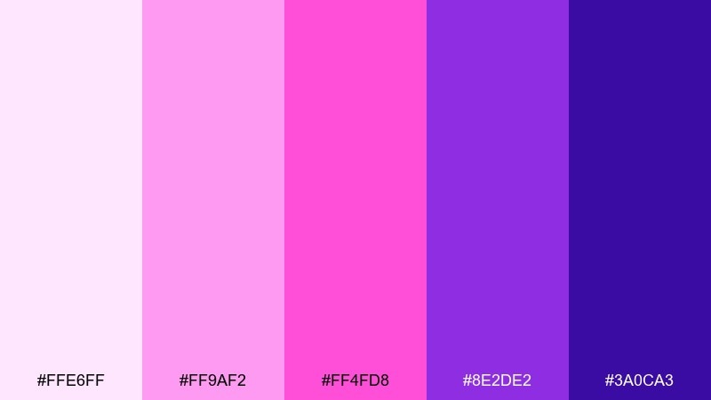 bubblegum pop ice cream color palette with hex codes