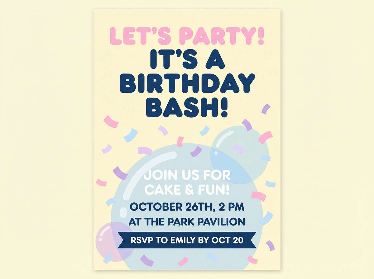 birthday invitation flyer design