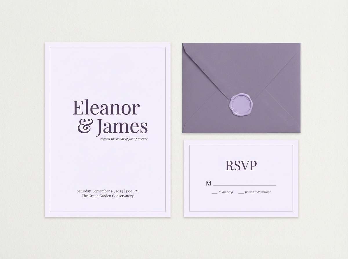 wedding stationery layout