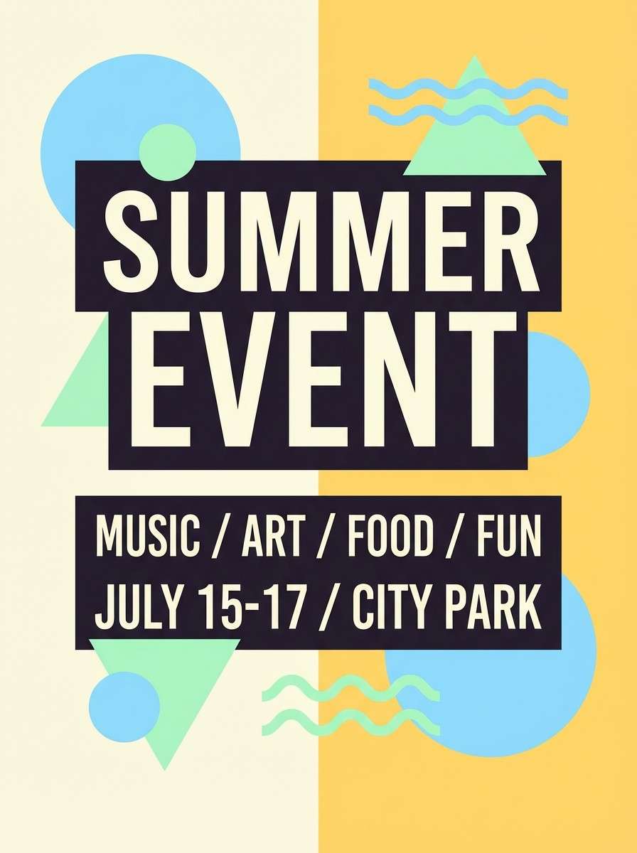 summer event poster design