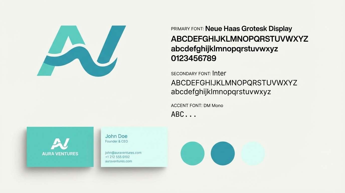 eco brand identity board