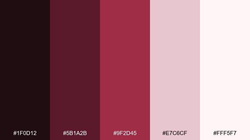 burgundy benchmark finance color palette with hex codes