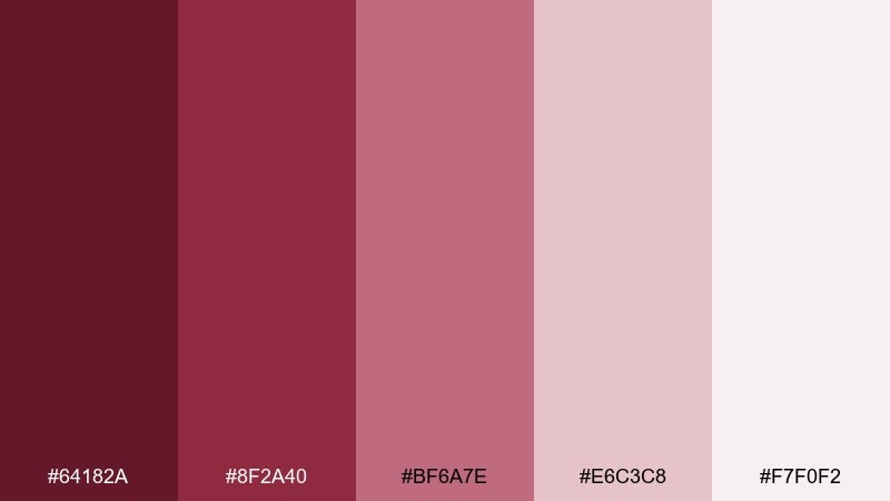 burgundy bloom watercolor red burgundy color palette with hex codes
