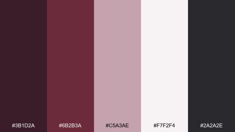 burgundy brief professional color palette with hex codes