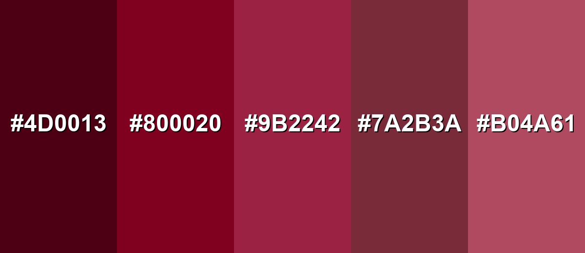 shades and variations of burgundy-color