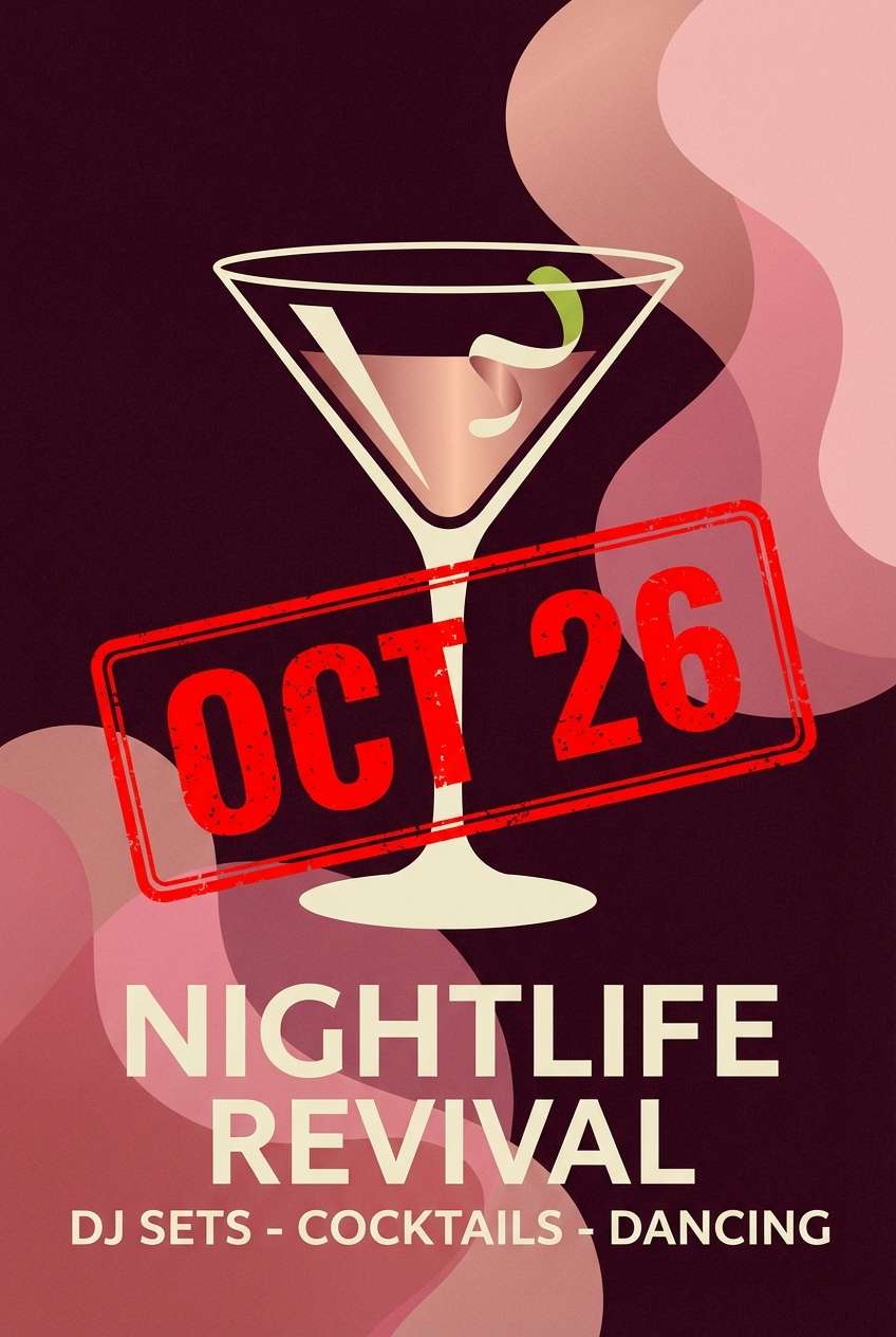 cocktail event poster