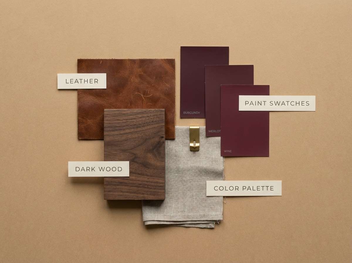 leather interior moodboard