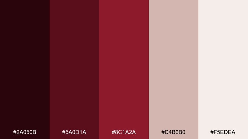 burgundy noir social burgundy dark red color palette with hex codes