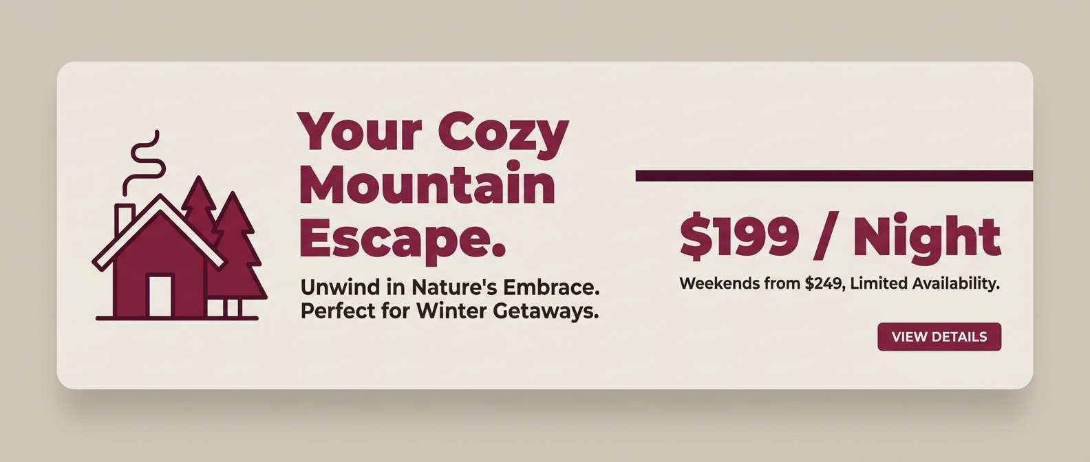 holiday rental banner