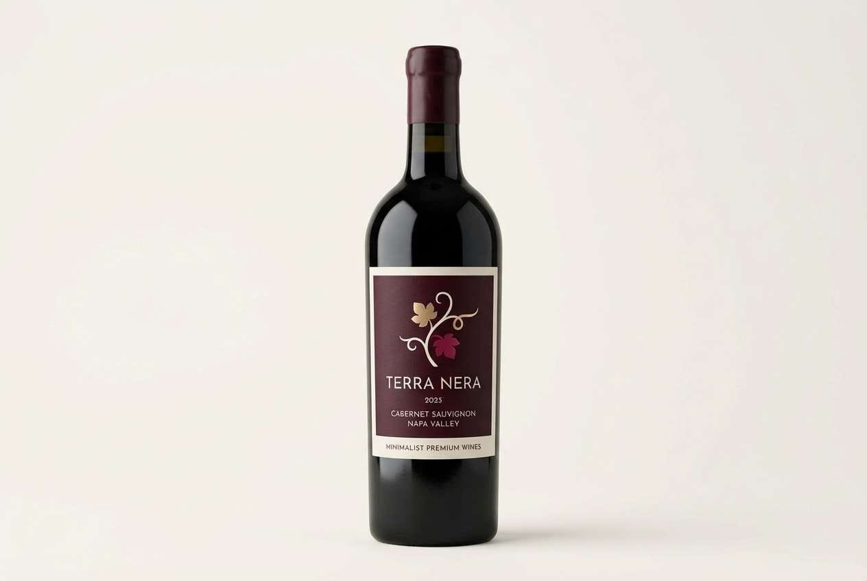 wine label mockup
