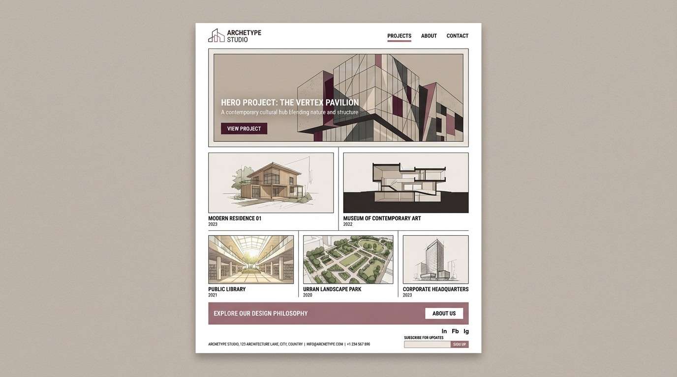 portfolio website mockup