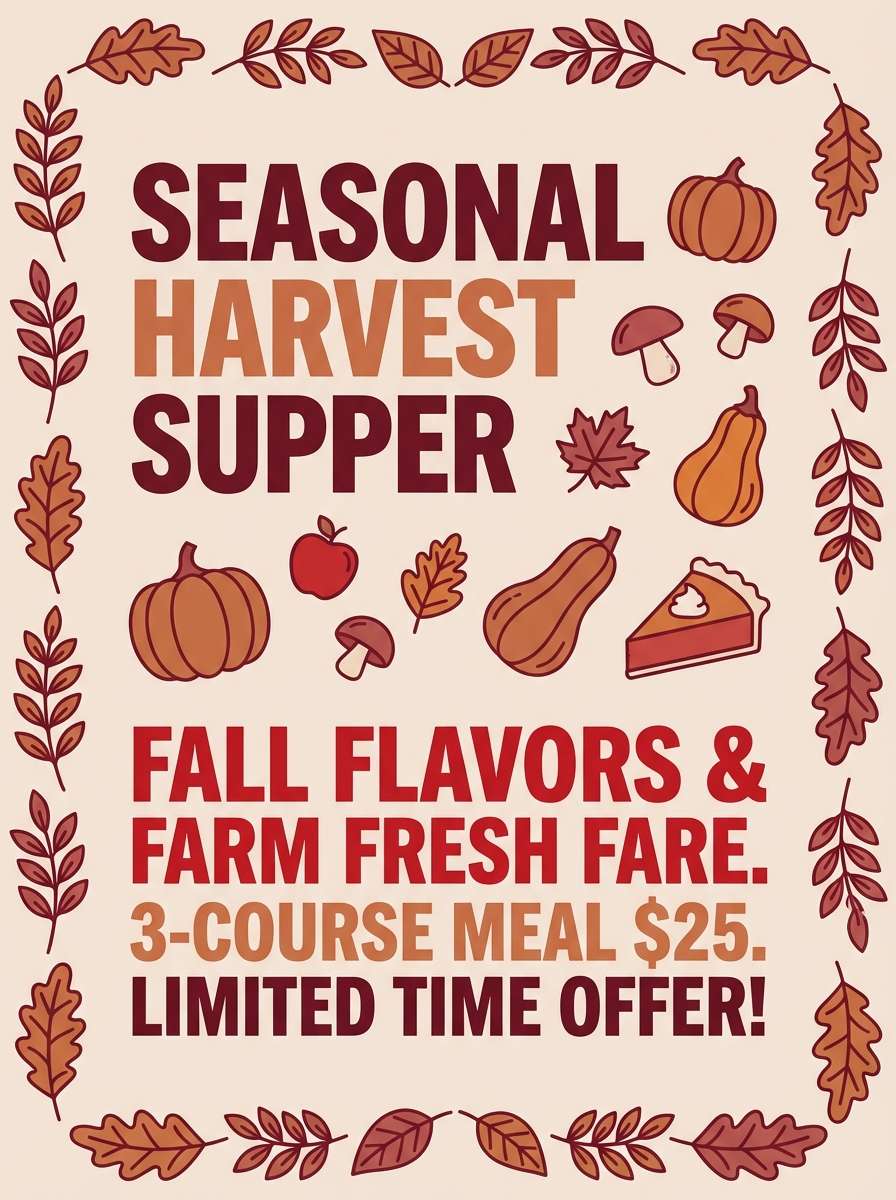 seasonal food flyer