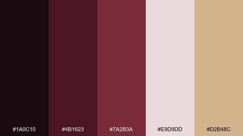 burgundy protocol formal color palette with hex codes