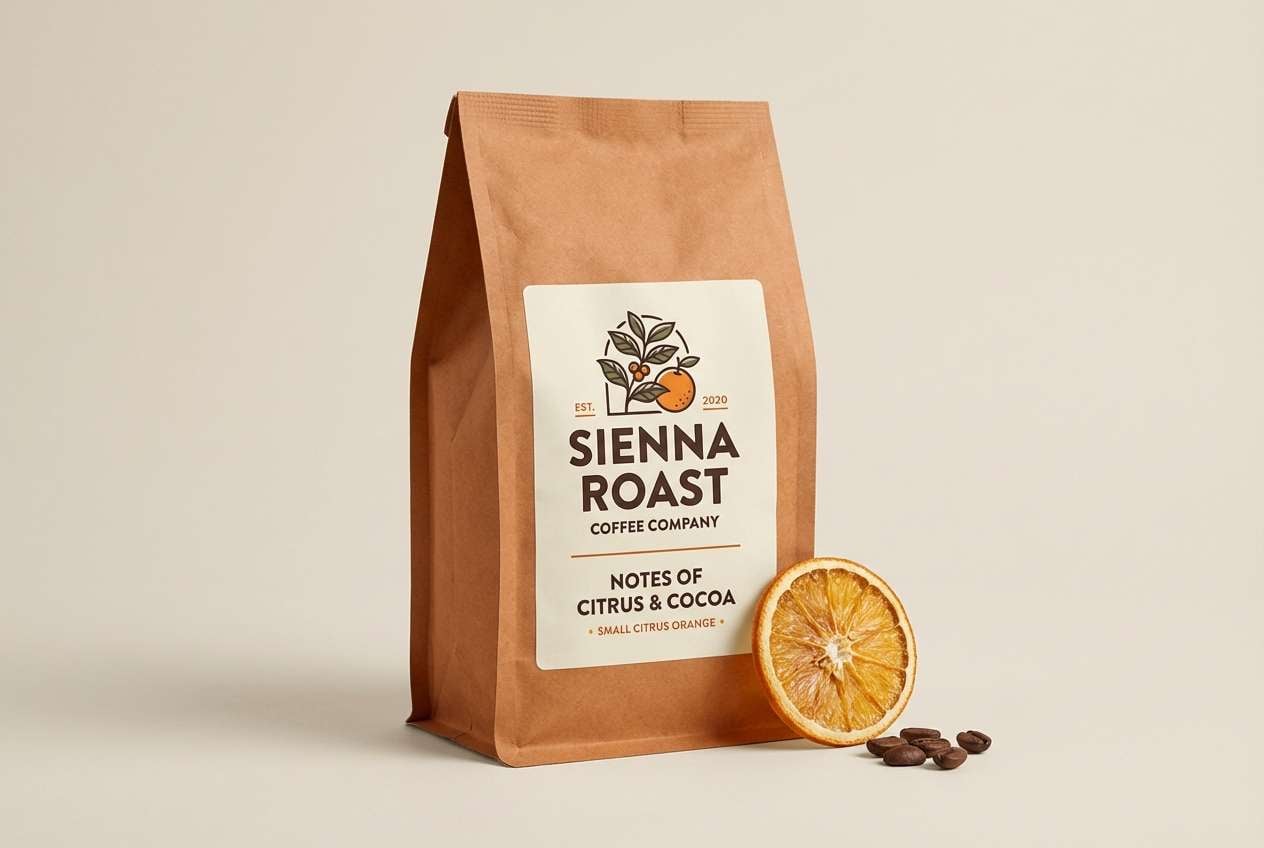 coffee bag label design