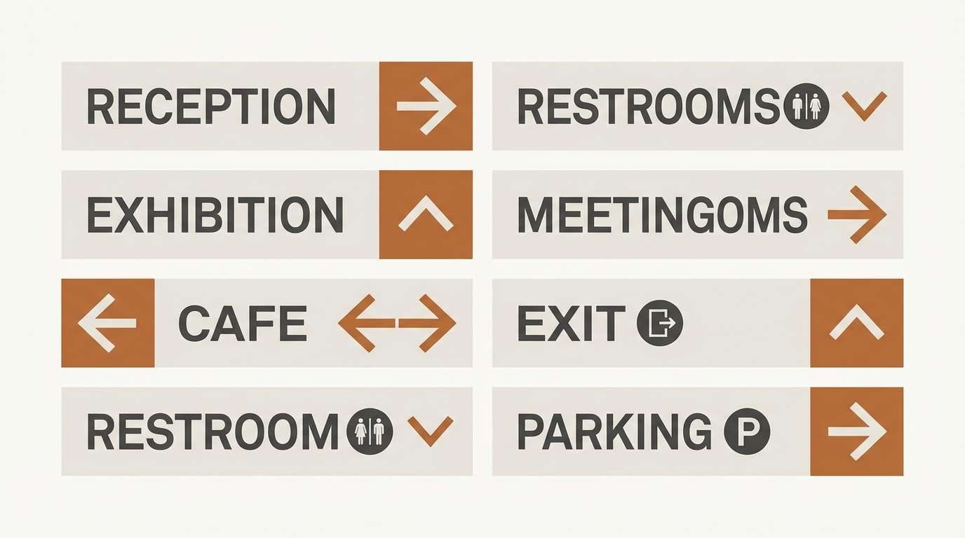 modern museum signage system