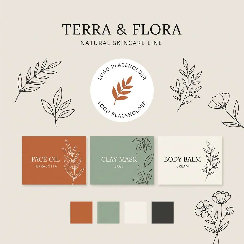 natural skincare brand board