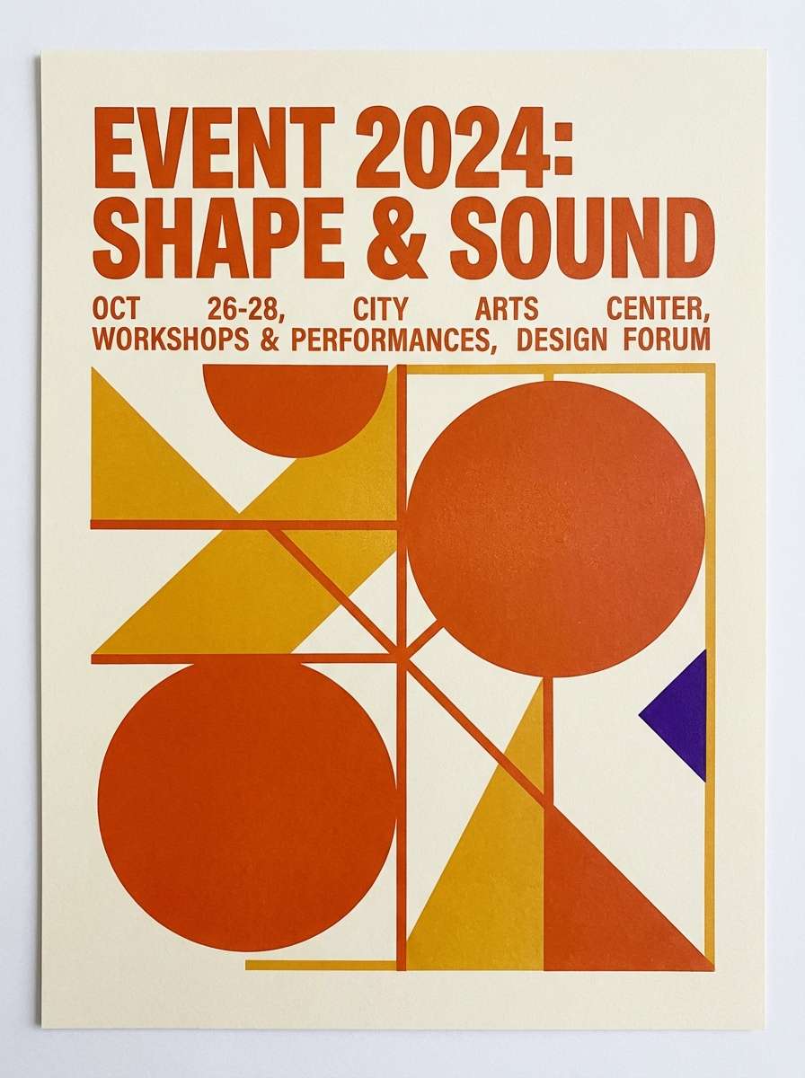 sunset themed event poster