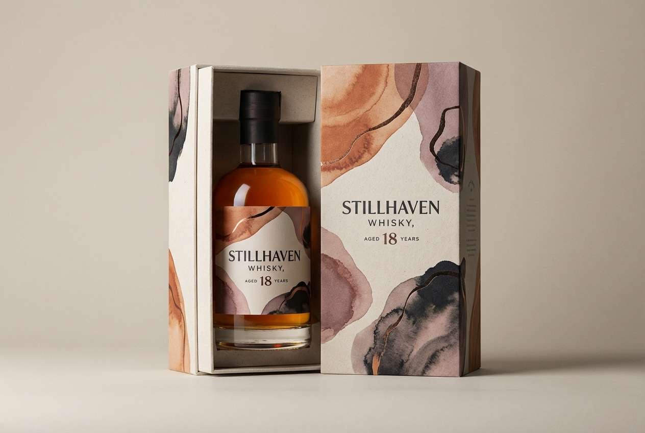 premium whiskey packaging mockup