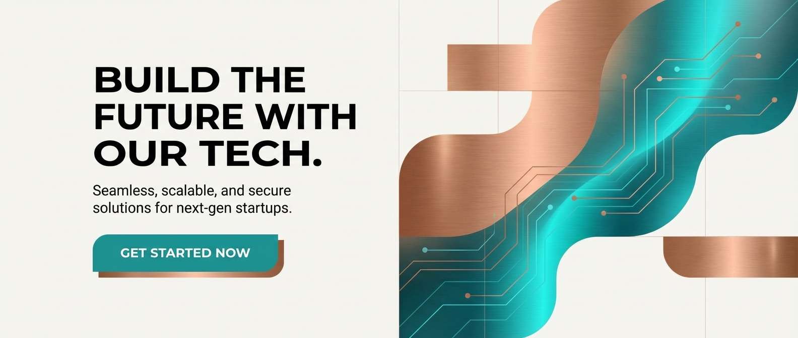 teal copper landing hero