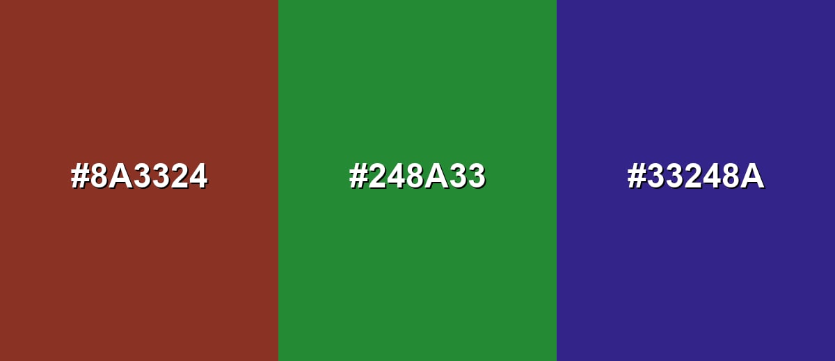 triadic combinations of burnt-umber