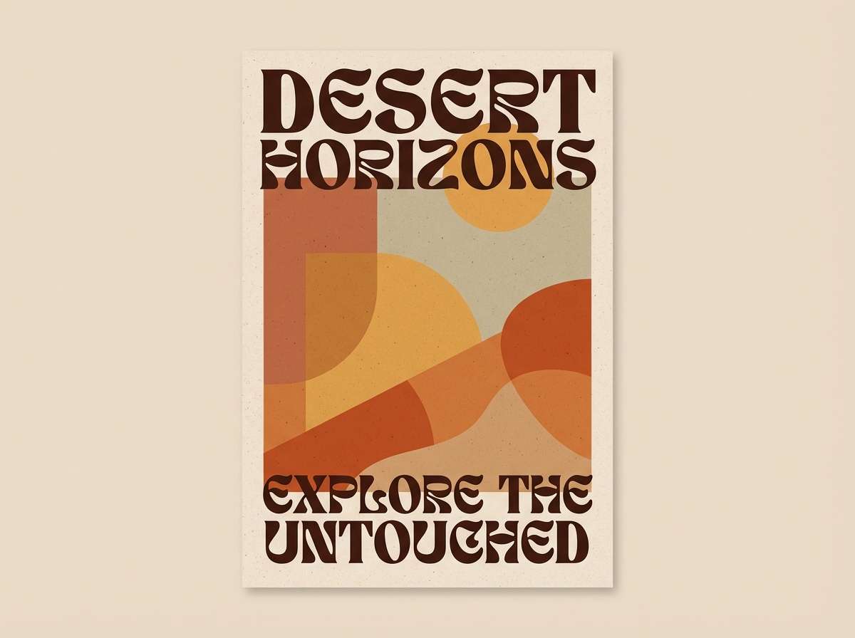 desert brochure cover layout