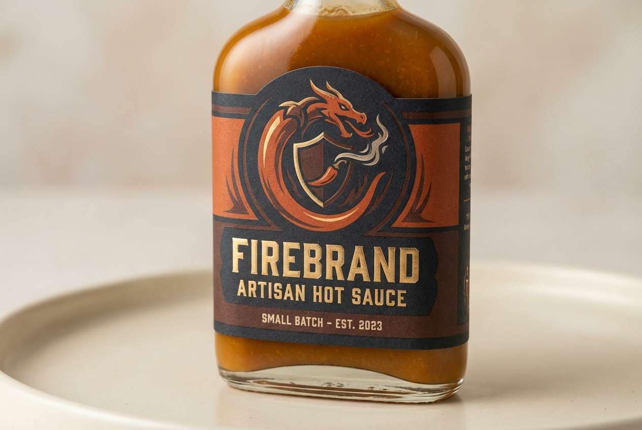 artisan hot sauce label