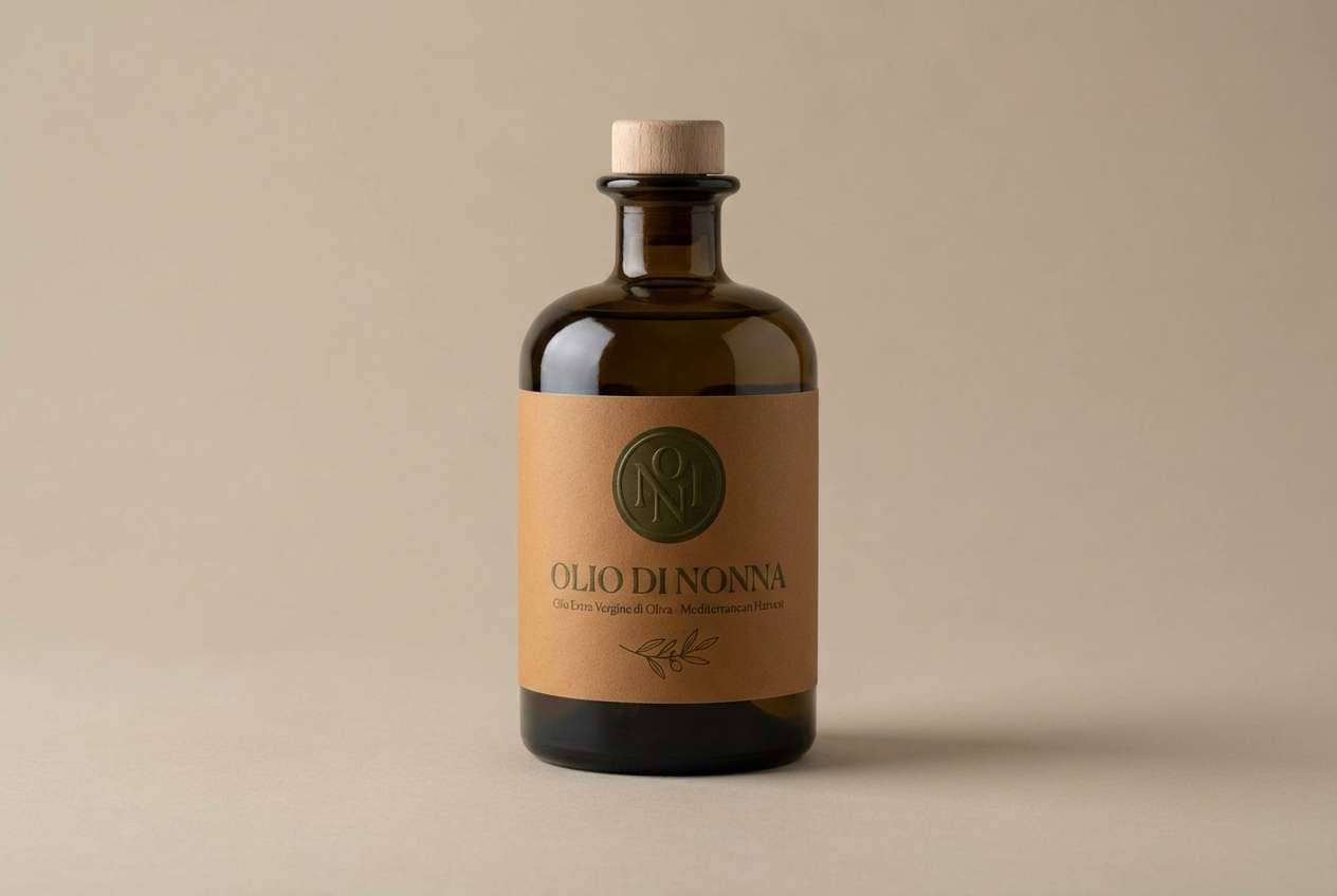 olive oil packaging mockup