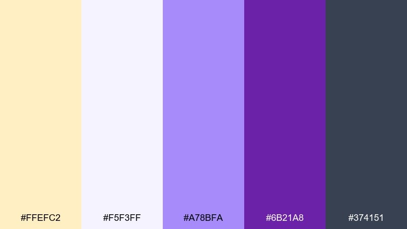 buttercream bloom color palette with hex codes