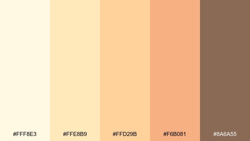 buttercream studio color palette with hex codes