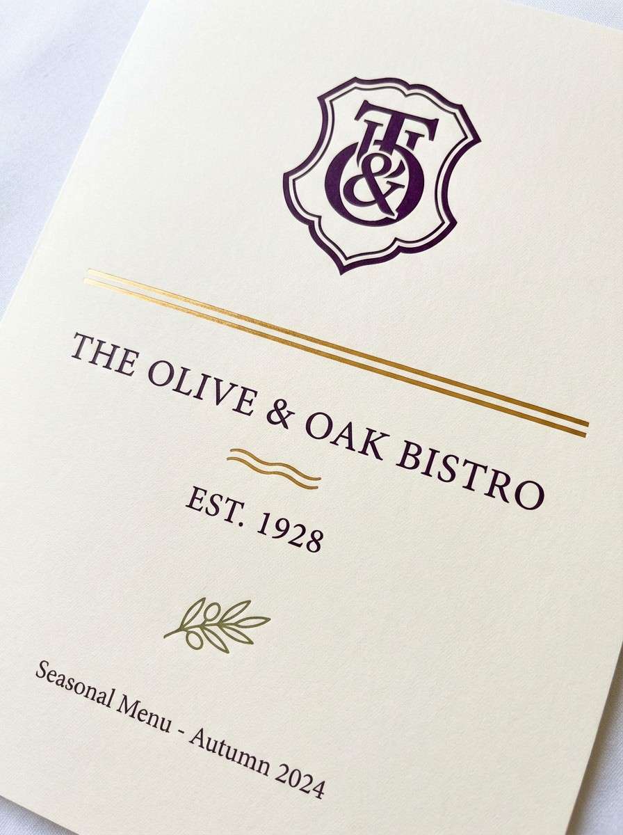 restaurant menu cover