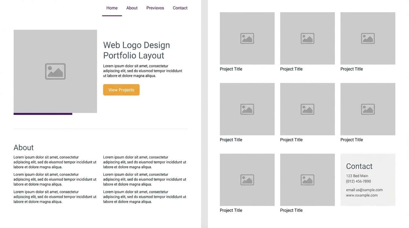 portfolio web layout