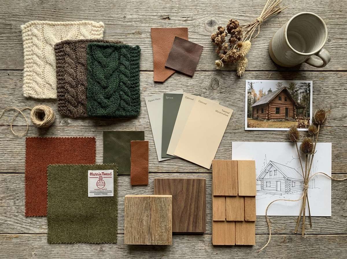 cabin moodboard textures