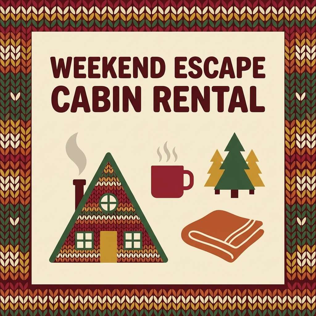 cabin rental social graphic