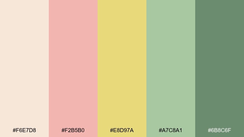cactus bloom pastels wild west color palette with hex codes