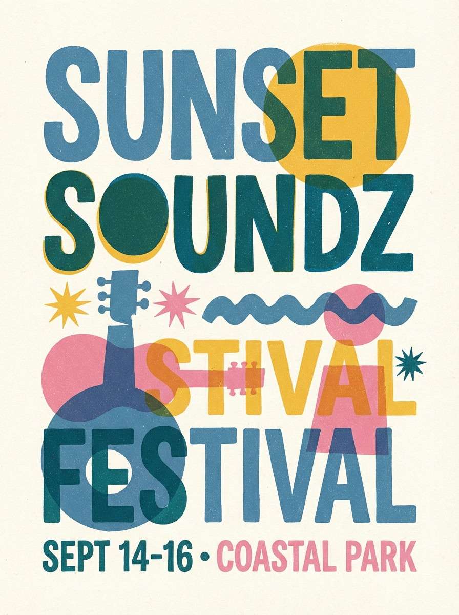 retro festival poster