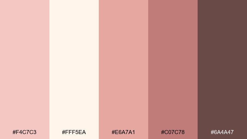 cafe cream pink pink cream color palette with hex codes