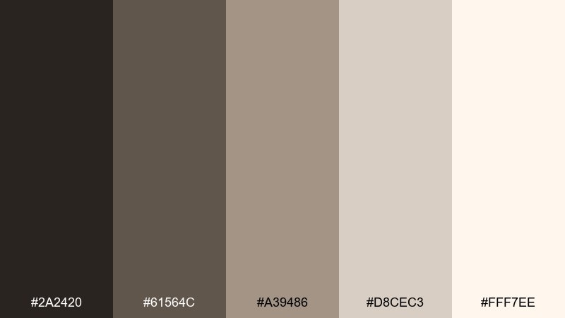 caldera cream volcano color palette with hex codes