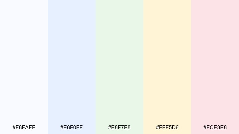 calm classroom light color palette with hex codes