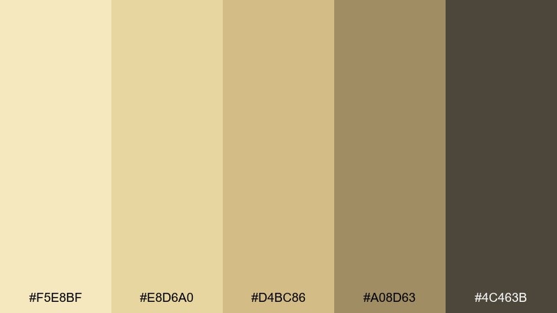 calm corridor straw color palette with hex codes
